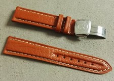 Philip Watch steel deplo and leather strap brown mm 21 newoldstock