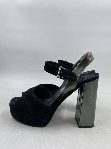 Sandali prada neri scamosciati - prada,