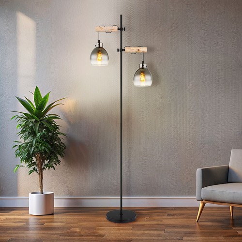 Piantana lampada lato legno - piantana,