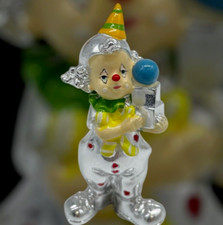 Statuina miniatura argento925 pagliaccio x arredamento salotto bomboniere regalo
