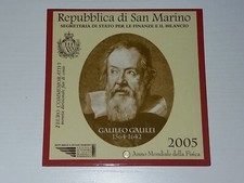 MONETA 2 EURO COMMEMORATIVA SAN MARINO 2005 - FDC - GALILEO GALILEI -FOLDER