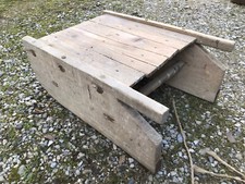 Antica slitta legno arte - in,