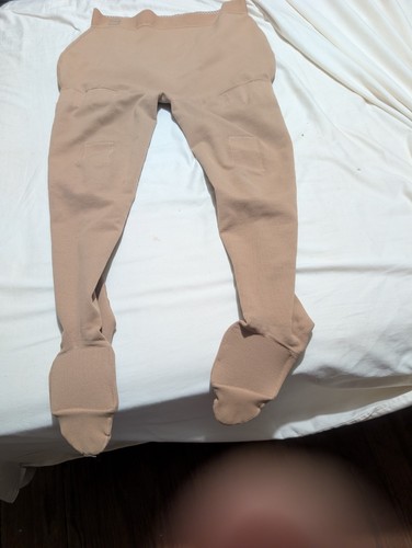 Pantalone compressione beige - a,