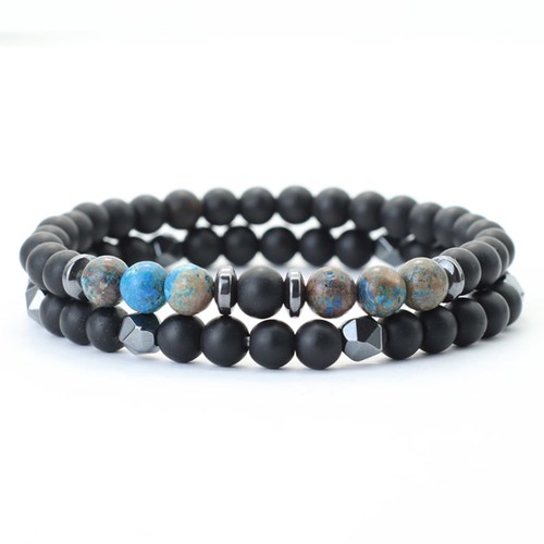 Bracciale pietra onice - 2x,