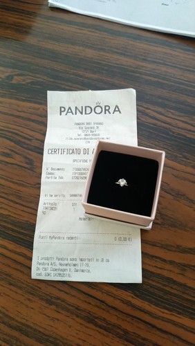 Anello pandora cuore bianco - anello,