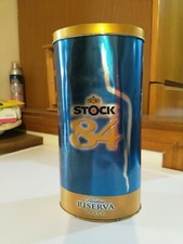 Stock 84  scatola vuota di latta da collezione modello blu ovale.