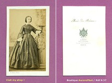 CDV PERSONNALITÉ BOURGEOISIE NOBLESSE : CLAIRE DE BIASSE VERS 1860  -N37