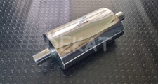 SILENZIATORE AUTO OVALE UNIVERSALE CENTRALE ACCIAIO INOX DIAMETRO Ø 50 MM L. 520