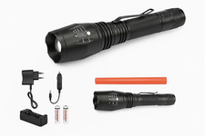 Torcia Lumen 100000 Tattica/Militare LED T6 Ricaricabile con  Zoom E Cono