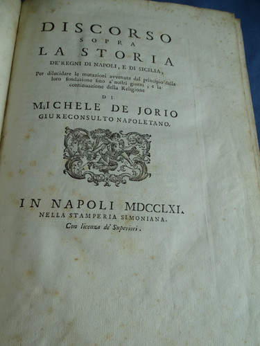 Jorio discorso sopra - de, la