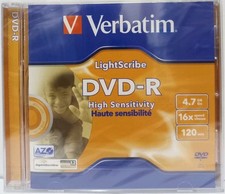 VERBATIM - DVD-R - LIGHTSCRIBE - 4,7GB/120min - 1-16x - NUOVO/CONFEZIONE ORIGINALE