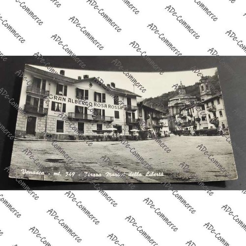 Cartolina venasca piazza - venasca,