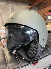 CGM Casco demi jet, 111A SLOT MONO, VERDE OPACO VISIERINO NERO SCOOTER MOTO