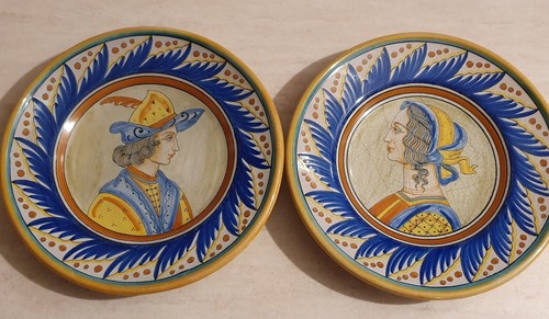 Coppia piatti vintage ceramica - coppia,