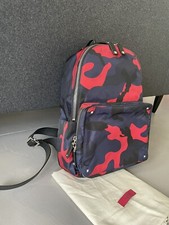 Valentino Rockstud Zaino Mimetico, Nylon, Rosso Navy, Medium