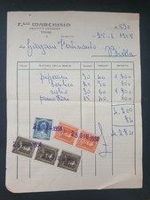 Fattura Marchisio Frutta Verdura Trino 1958 Marche Industria e Commercio (VR815)
