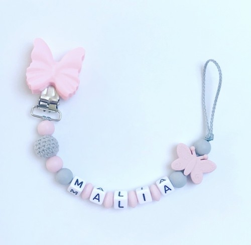 Pink silicone beißkette - pink,