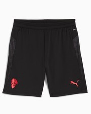  Ac Milan Puma Pantaloncini Shorts Training Nero con TASCHE a ZIP 2025 26 