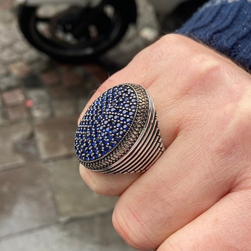 Anello uomo grande argento - anello,