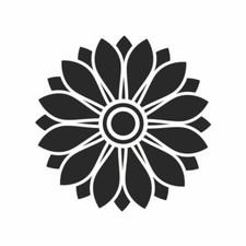 Kit 2 adesivi tuning FIORE TRIBALE 02 auto moto custom decal vinile prespaziato 