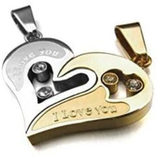 SET 2 DUE COLLANA ACCIAIO INOX