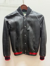 431343 Gucci leather bomber