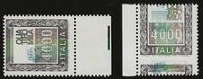 1978 Repubblica - 4000 l. Alti Valori varietà testa e dentellatura spostate MNH