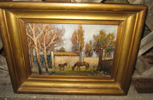 1936 olio tavoletta - olio, su