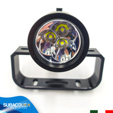 Torcia Subacquea a Led Ricaricabile con Maniglia Goodman per Sub Diving Scuba