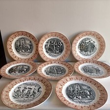 S.C.R. SOCIETÀ CERAMICA RICHARD MILANO - 8 PIATTI - SERIE IN CASERMA FINE 800