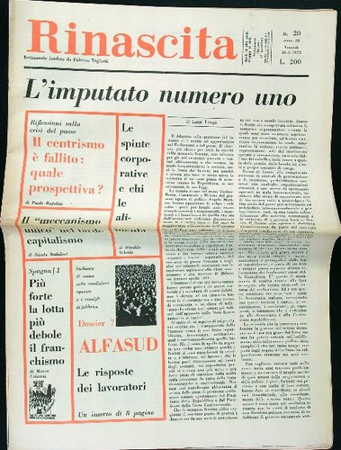 Rinascita 1973 - rinascita,