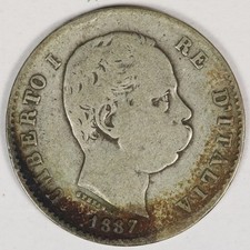 1863-M Italy Silver Lire