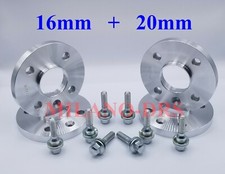KIT 4 DISTANZIALI RUOTA 16+20mm CITROEN SAXO -PEUGEOT 106 + BULLONI OEM (PIATTO)