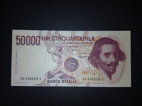 50000 lire bernini tipo - 50000,
