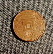 Moneta 5 Centesimi Malta 2008 Tempio di Mnajdra