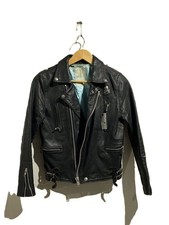 Giacca/-/Pelle/Nero Raleigh Double Riders// 362