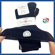 3 Paia Calzini Sanitari Uomo