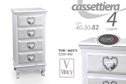 Cassettiera cuore cassetti - cuore, 4
