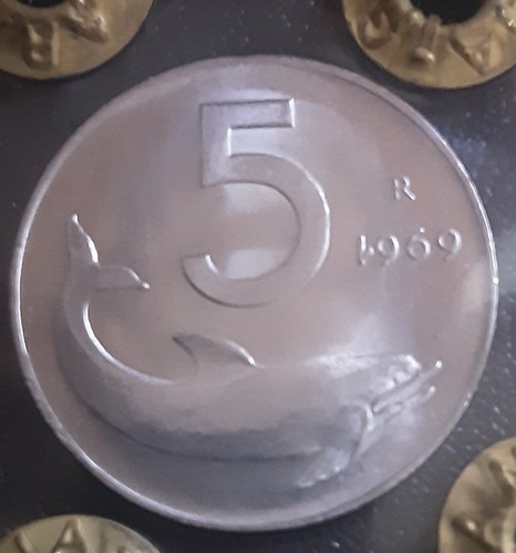 Lire 1969 italiana con - 5,