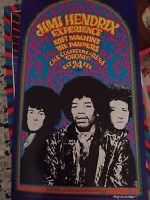 POSTER CONCERTO JIMI HENDRIX SOFT MACHINE COLOSSEO TORONTO 1968 GRIMSHAW FIRMATO