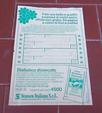 Pubblicita' STASSEN ITALIANA Como Stallatico disseccato - vintage brochure