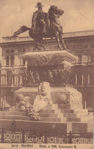Cartolina milano monumento - milano, ,monumento