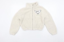 Felpa H&M bambina beige pile edvige zip 11-12 anni Harry Potter