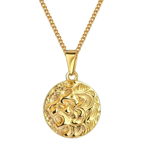 Collana con leone - leone, oro