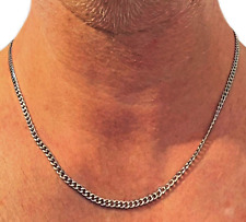 Collana catena cubana in acciaio inox da uomo catenina girocollo lunga 60 cm