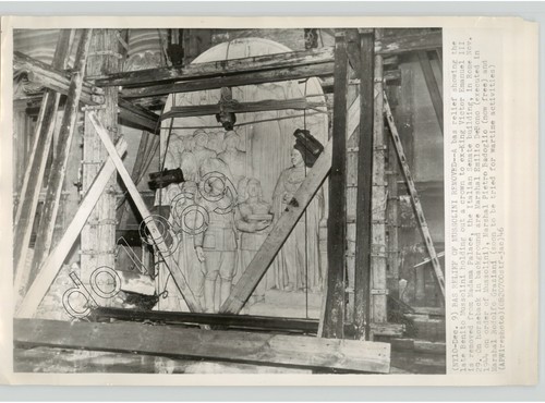 Mussolini monument removed - monument,