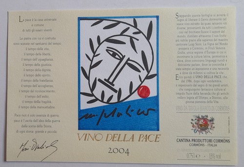 Etichetta vino pace - vino,