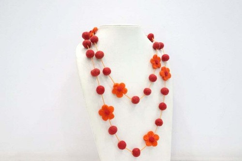 Collana perle feltro - feltro, 100