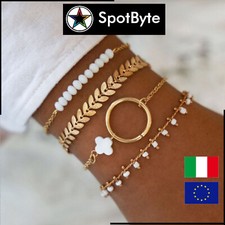 Set di 4 Bracciali Dorati
