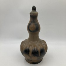 Labu Sayong style terracotta lidded water vessel bottle 35cm
